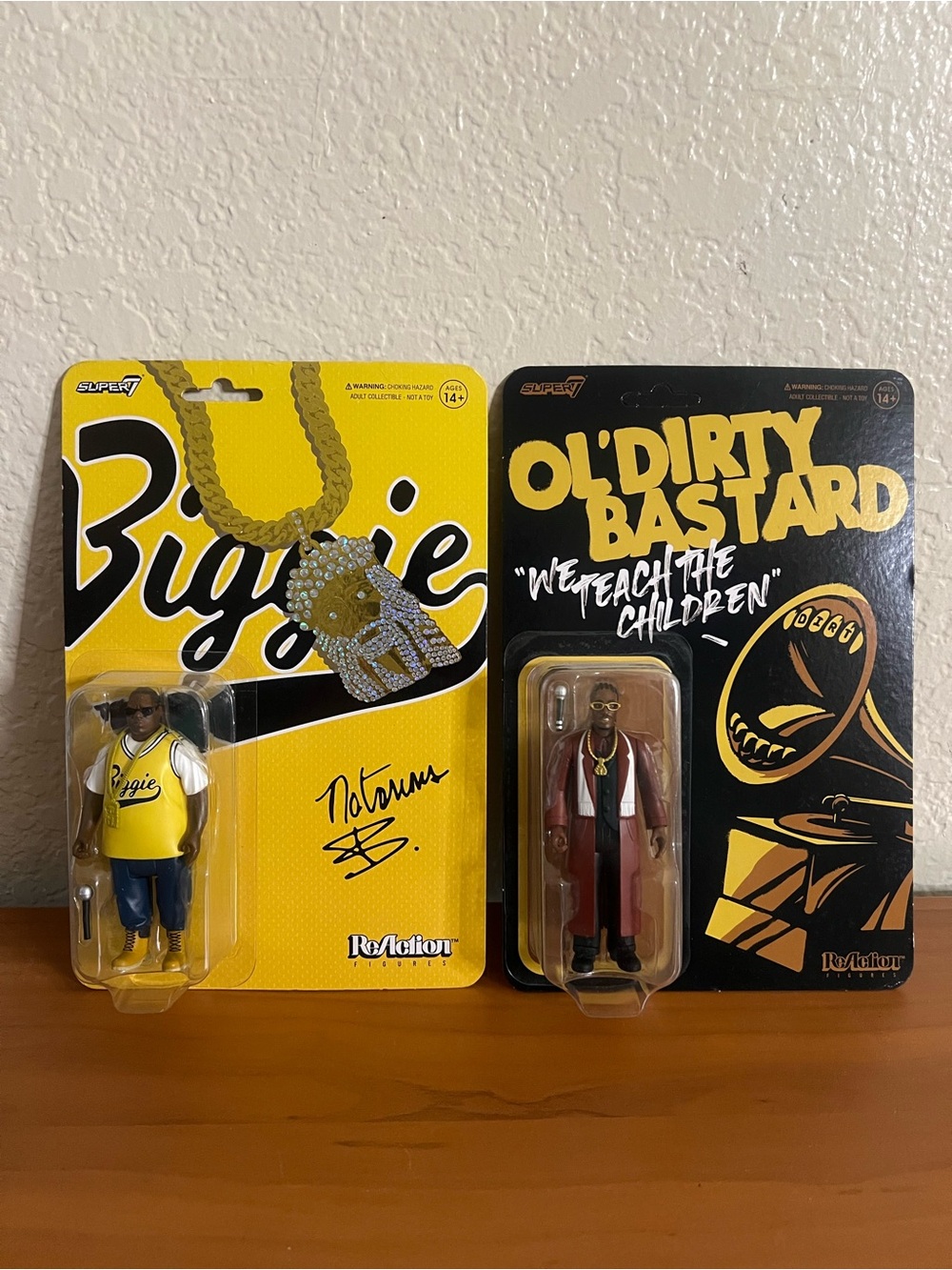 Super 7 Biggie Smalls Ol Dirty Bastard New York Hip Hop Rap Figures Bundle